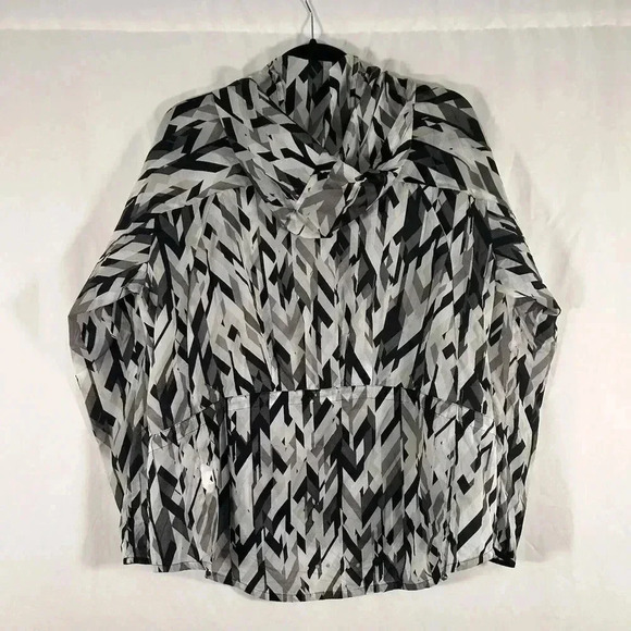 Nike Lightweight Hoodie Women's XL Black White Full Zip Long Sleeve Pockets - Picture 8 of 10